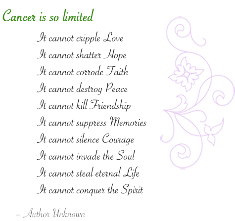 Cancer is Limited Poem